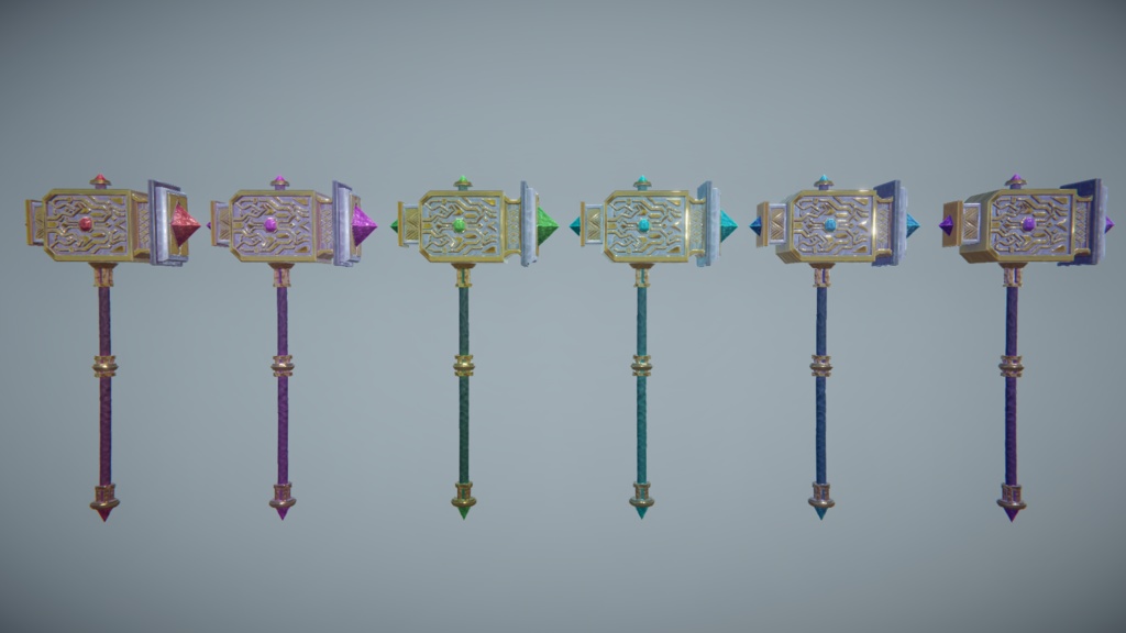 Stylized Warhammer LowPoly (6 colors)
