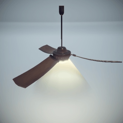 Cieling Fan Low Poly (animated)