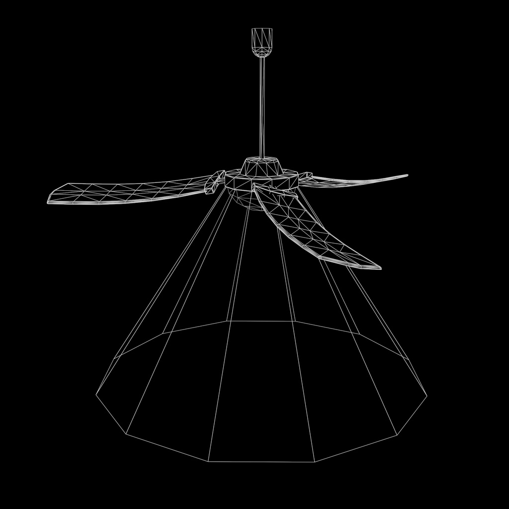 Cieling Fan Low Poly (animated)