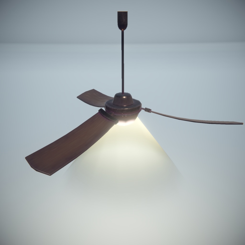 Cieling Fan Low Poly (animated)