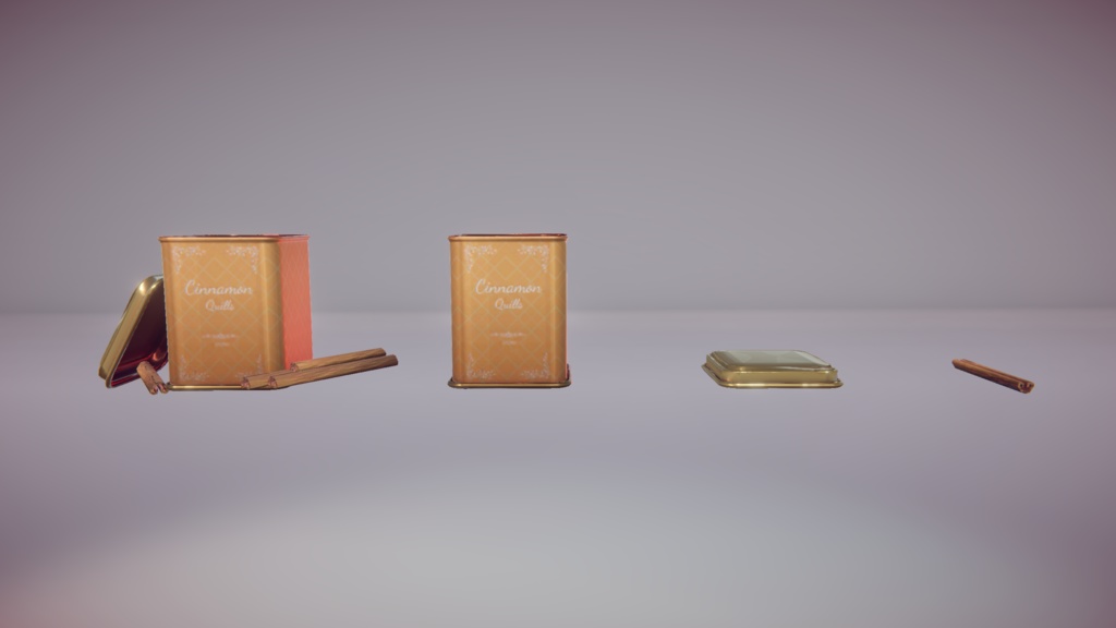 Cinnamon Box Low Poly