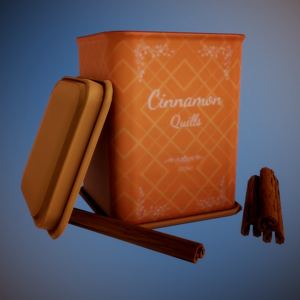 Cinnamon Box Low Poly
