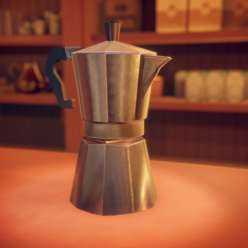 Vintage Coffee Boiler Low Poly