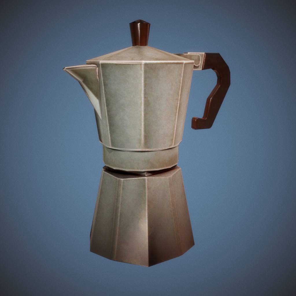 Vintage Coffee Boiler Low Poly