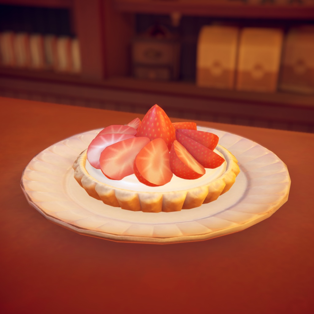 Strawberry Pie Low Poly