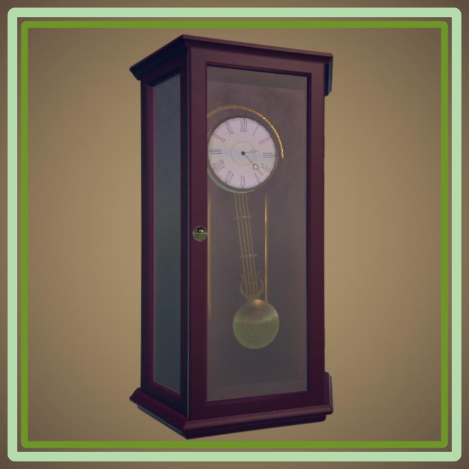 Vintage Clock Low Poly