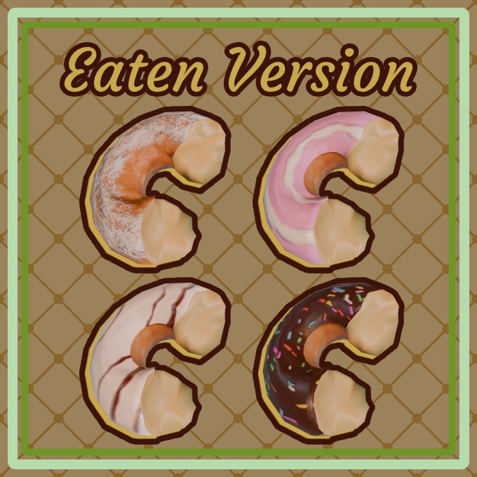 Stylized Donut Set - Low Poly 3D Asset Pack