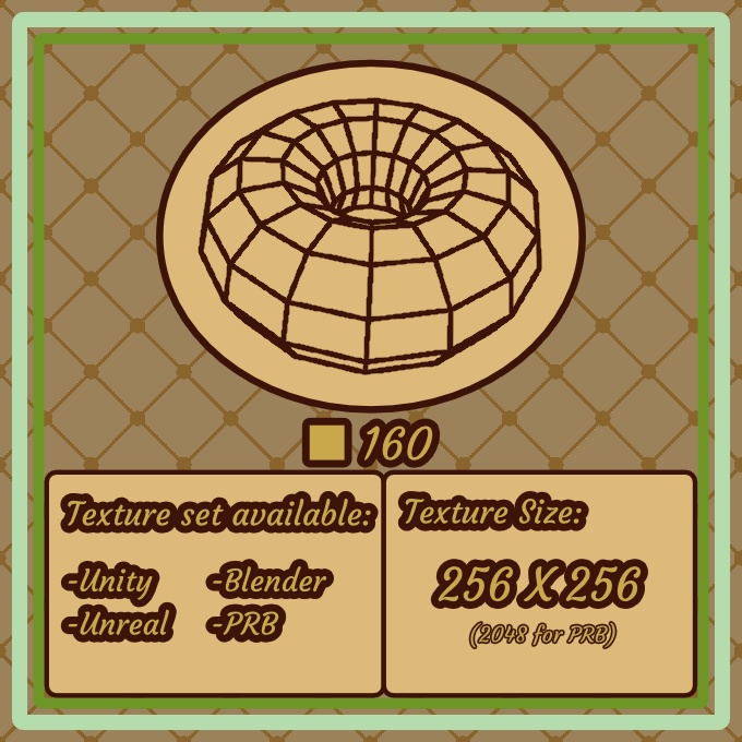 Stylized Donut Set - Low Poly 3D Asset Pack