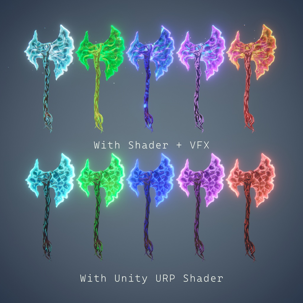 Stylized Crystal Axe - VRChat Prefab