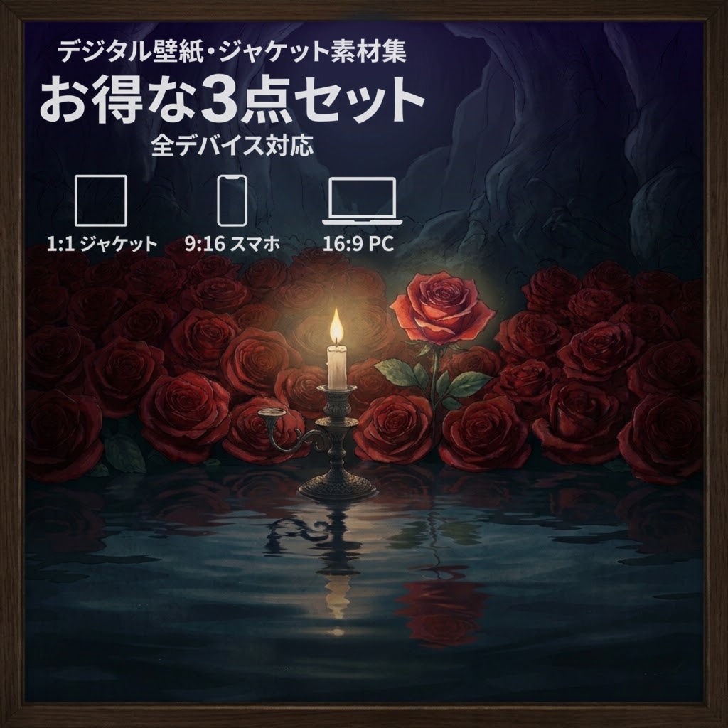 一輪の薔薇[3点セット]