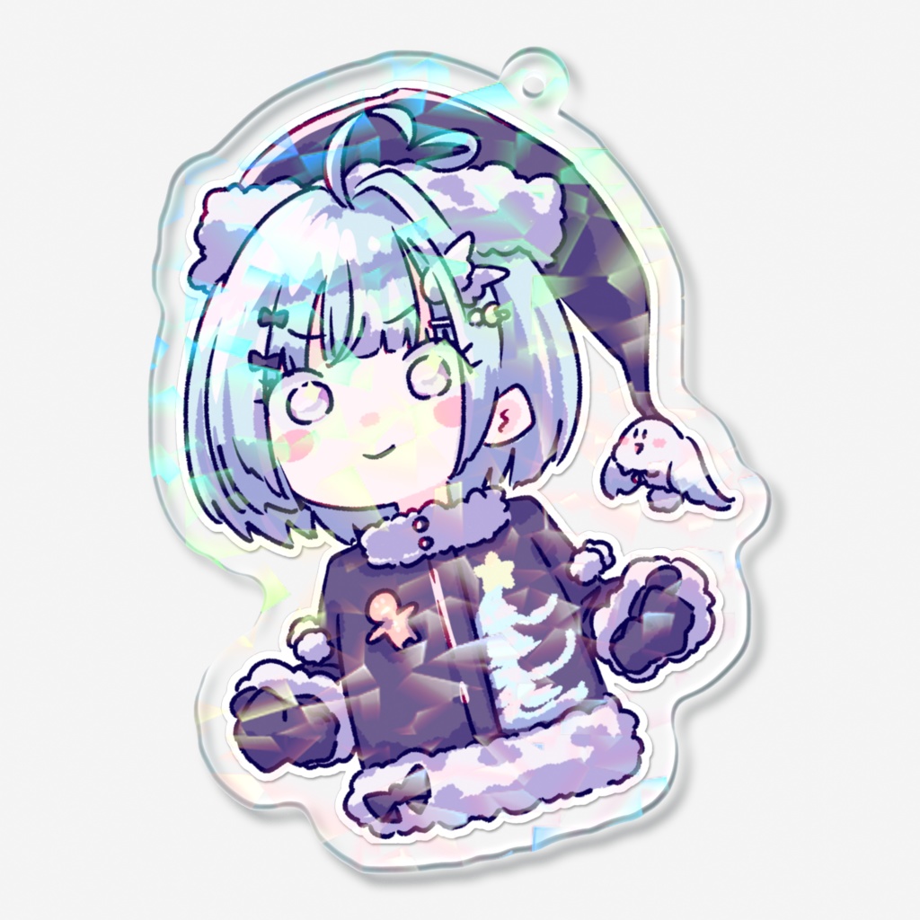 【非公式】ななしいんく天羽衣様クリスマスブラックサンタコーデキラキラアクキー
