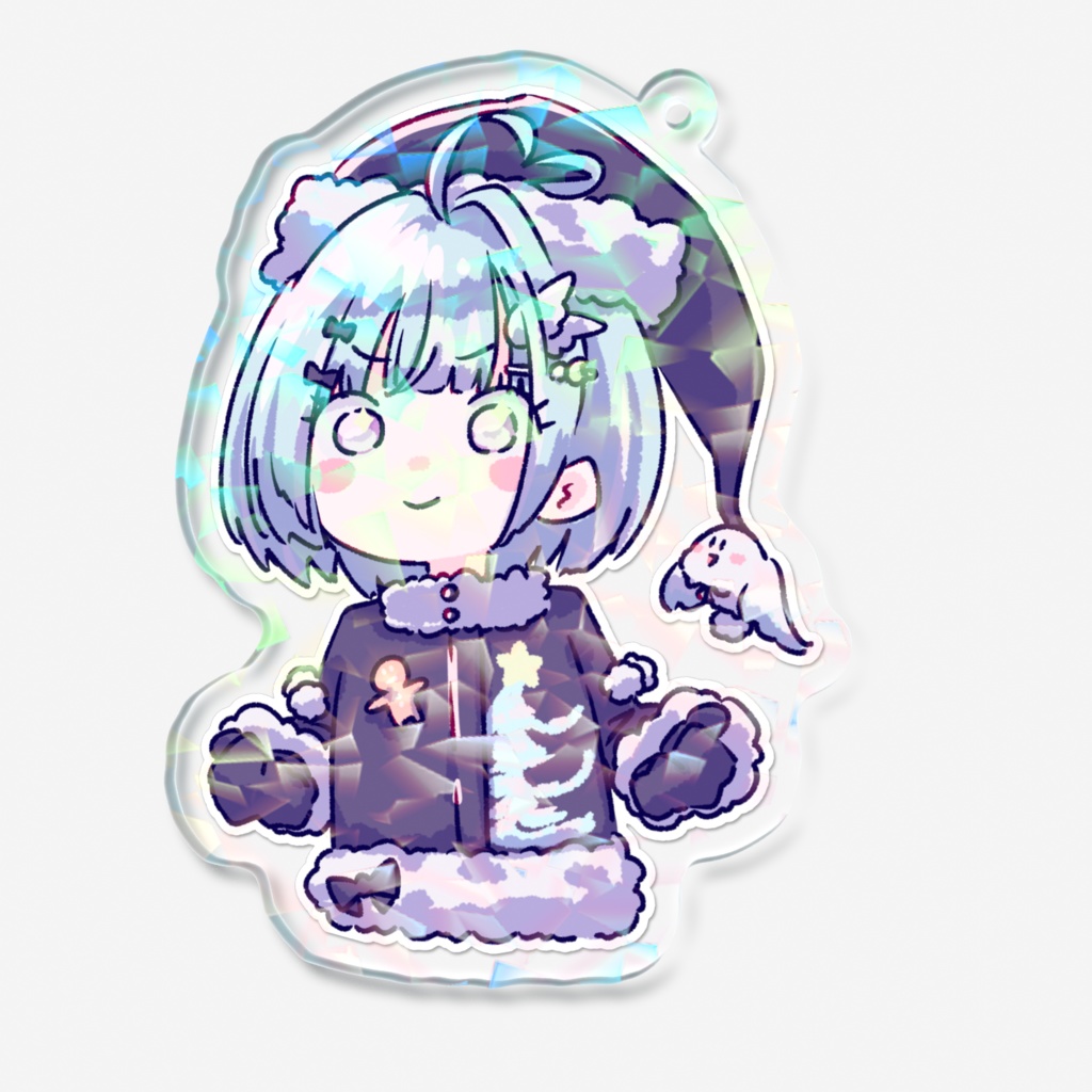 【非公式】ななしいんく天羽衣様クリスマスブラックサンタコーデキラキラアクキー