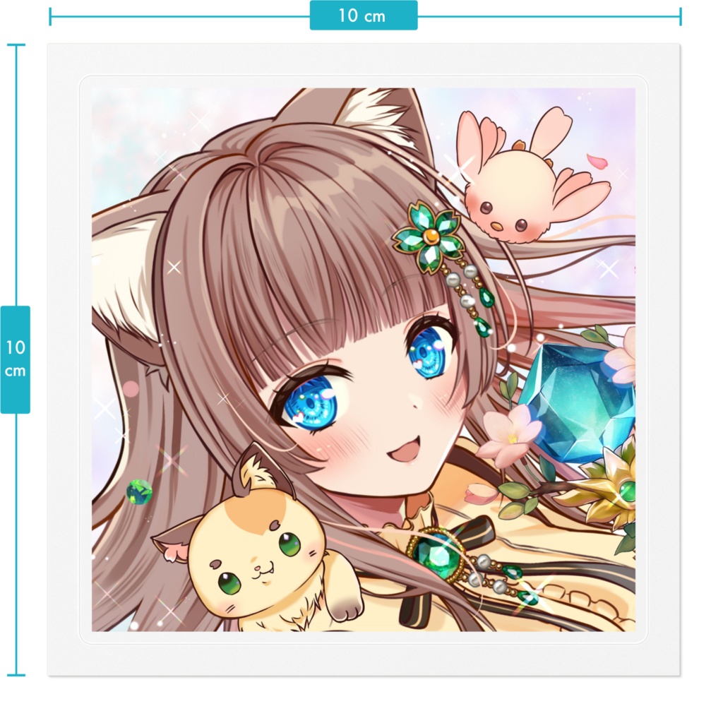 Waterproof Stickers ステッカー防水仕様 - 100 x 100 (mm)