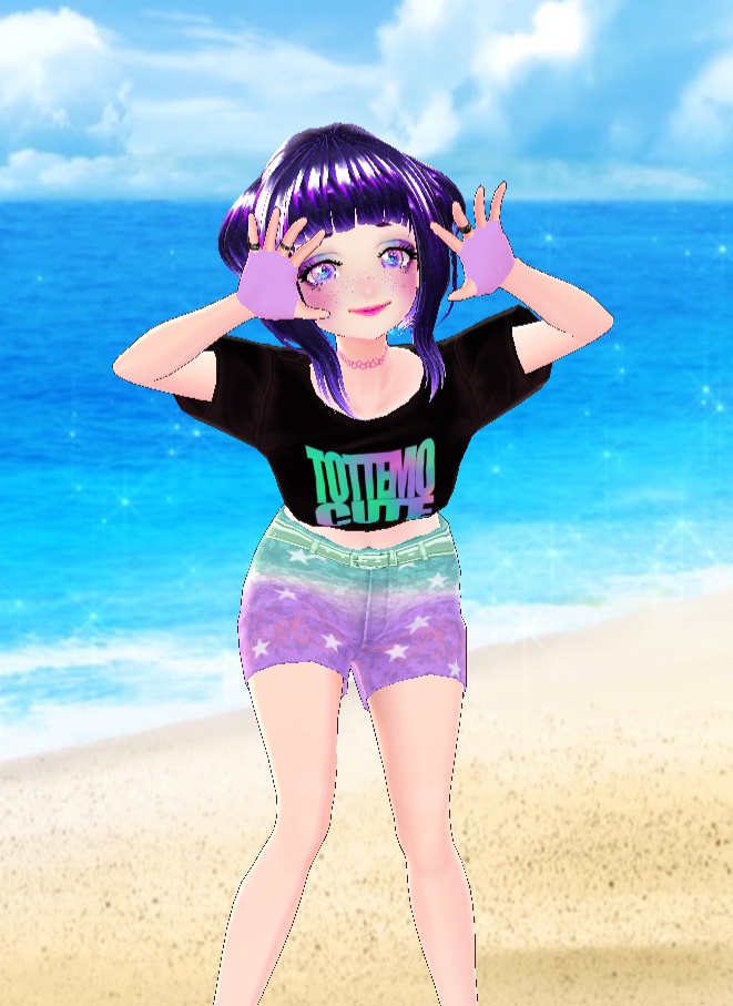 VRoid Shorts Pastel Dip Dye Hotpants Texture (Free)