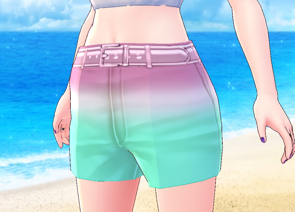 VRoid Shorts Pastel Dip Dye Hotpants Texture (Free)