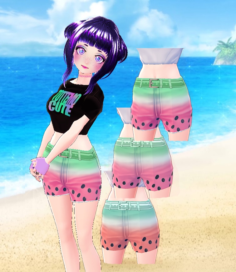 VRoid Shorts Watermelon Hotpants Texture (Free)