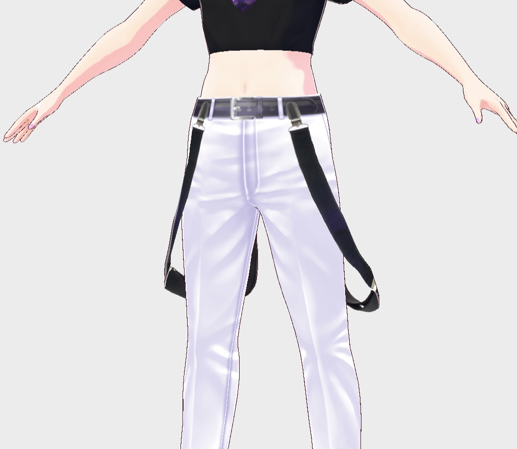 Free VRoid Fashion-Suspenders for Pants