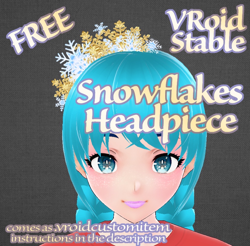 Free VRoid Snowflake Headpiece