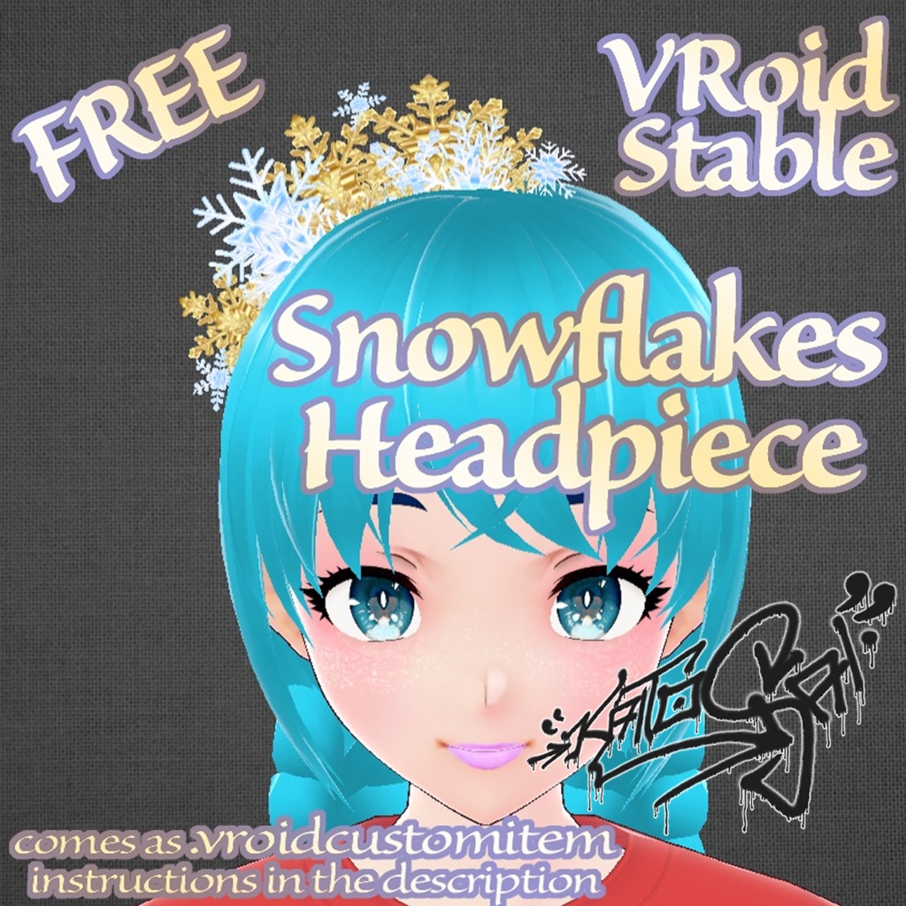 Free VRoid Snowflake Headpiece