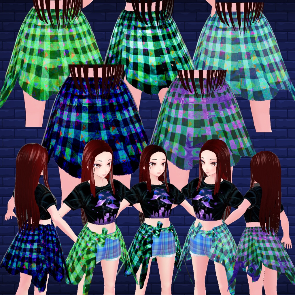 FREE Plaid Shirt around the Hips for VRoid