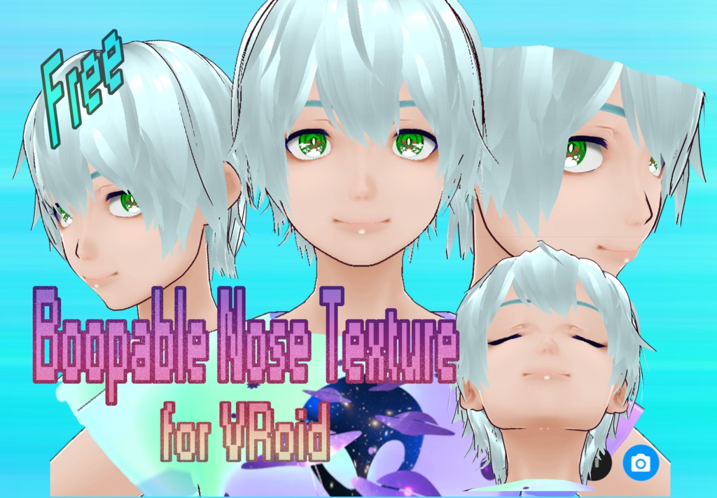 Free Round Boop Nose Texture for VRoid