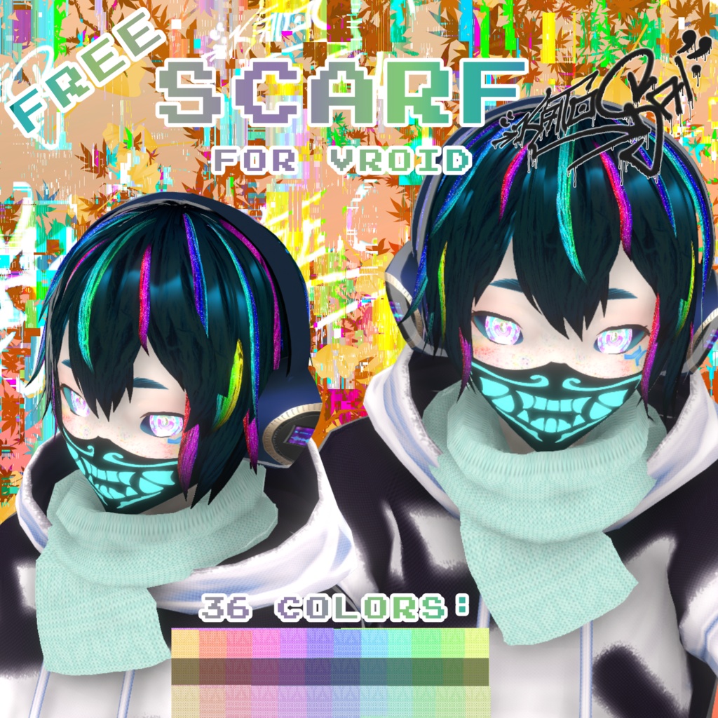 Free Vroid Knitted Scarf