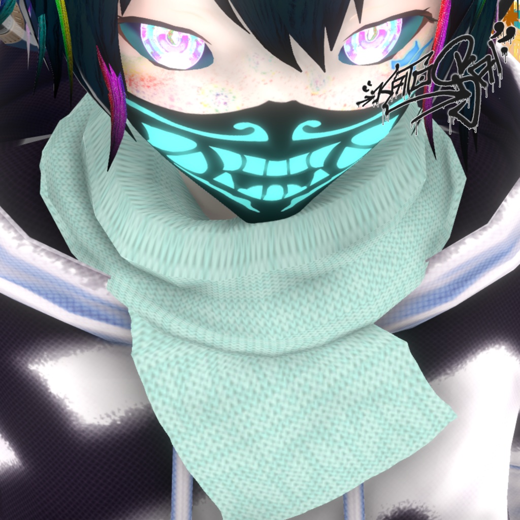 Free Vroid Knitted Scarf
