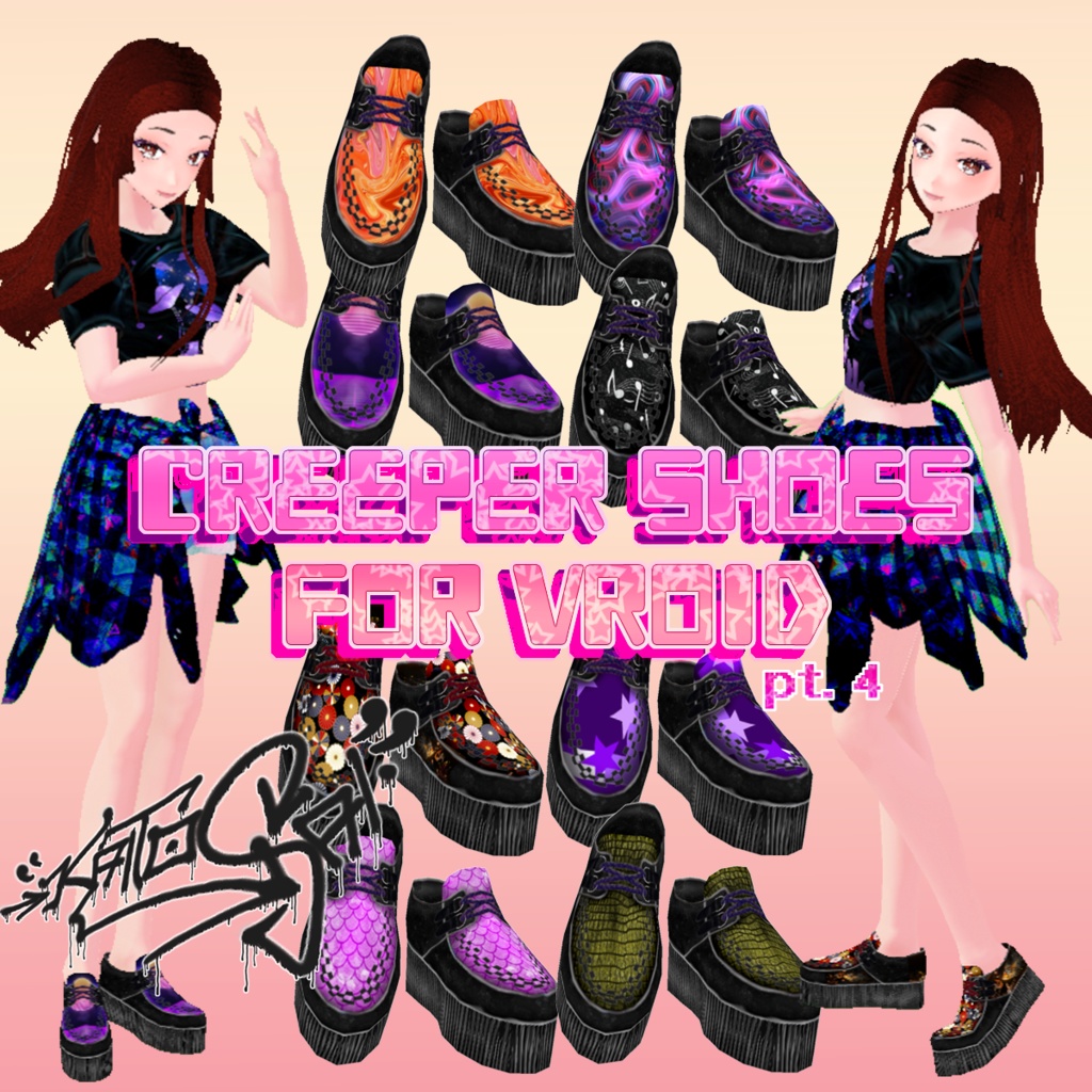 Black Suede Creeper Plattform Shoes ♡Gothic/Alternative/Rockabilly/Grunge Fashion♡