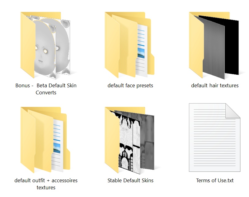 VRoid Stable Preset and Base Texture Collection Mega-pack + Beta Converted Skins