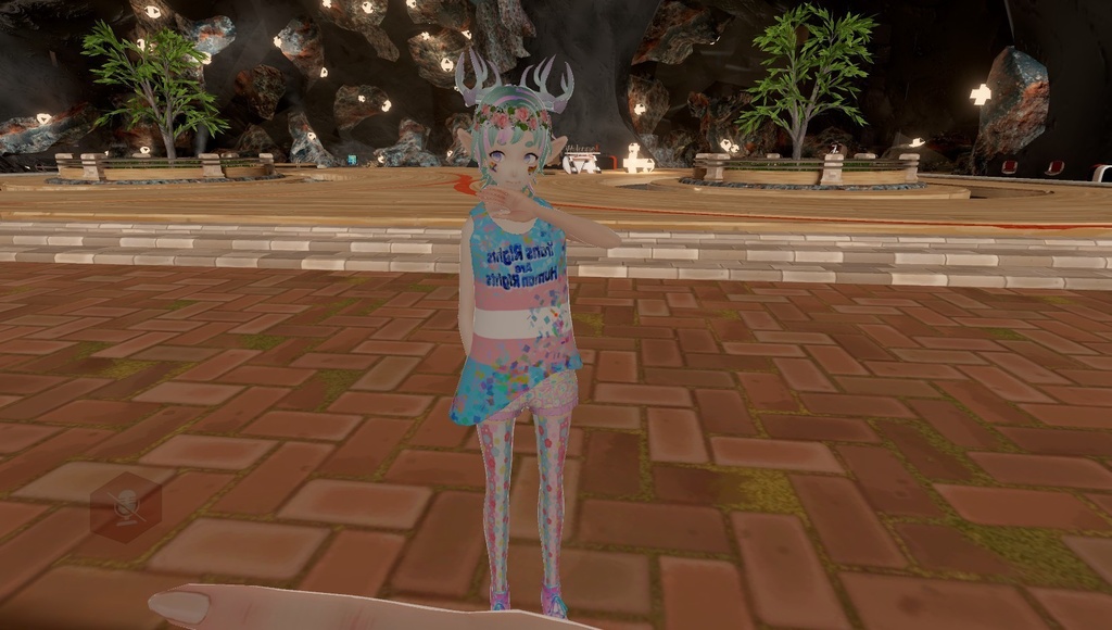 🌈 "Trans Rights Are Human Rights" 🏳️⚧️ uneven long shirt for VRoid (FREE)