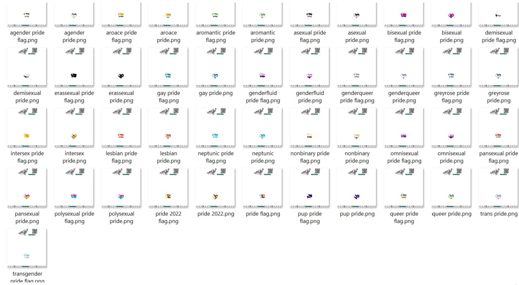 🌈⃤ PRIDE Flags 🏳️🌈 as Pins and Prints for VRoid Clothes (FREE)