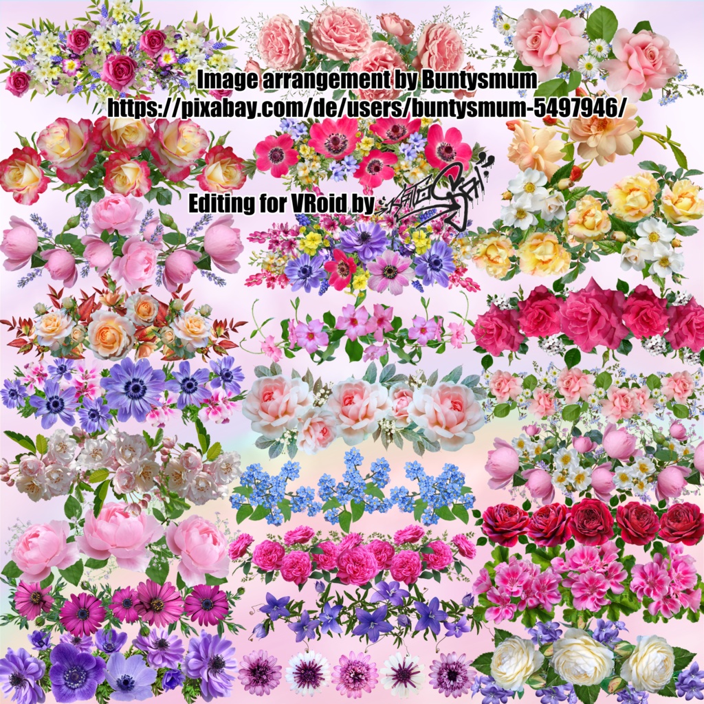 ✿✿✿ Free VRoid Flower crowns ✿✿✿ 無料VRoid花冠 ✿✿✿