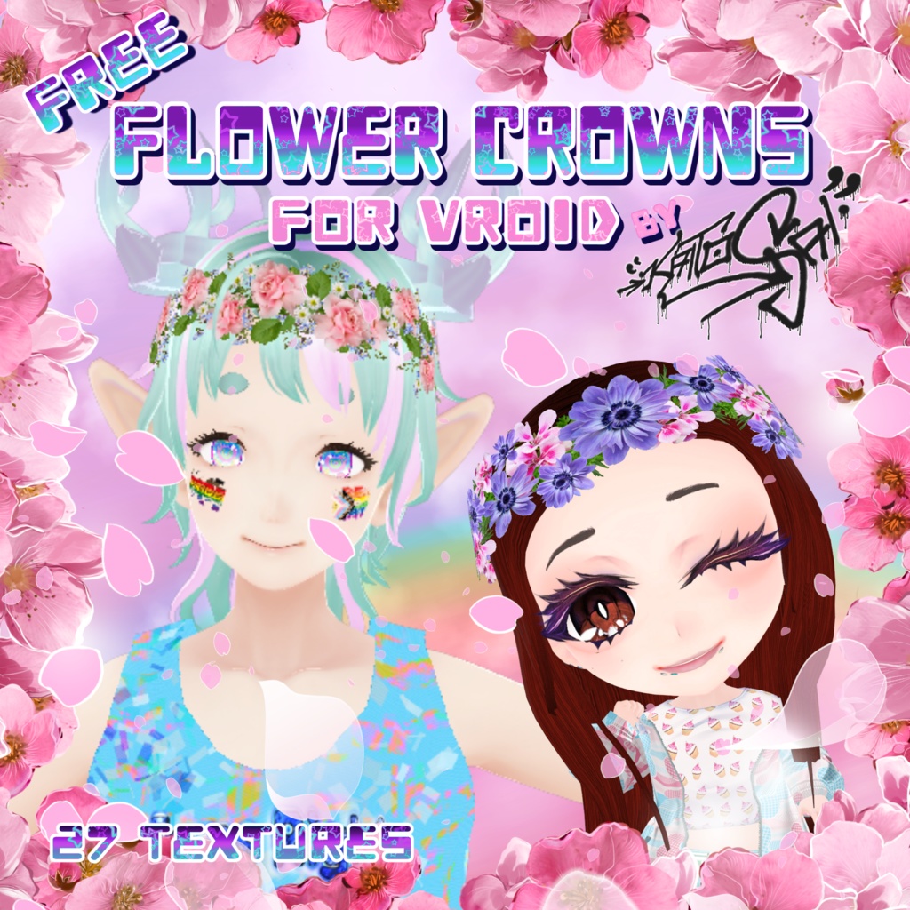 ✿✿✿ Free VRoid Flower crowns ✿✿✿ 無料VRoid花冠 ✿✿✿
