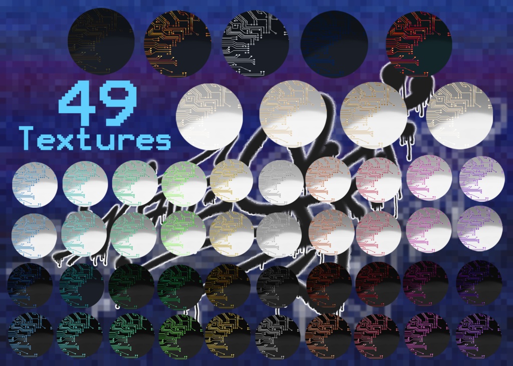 Cyber Circuit Scleras (Free VRoid Eye Texture)