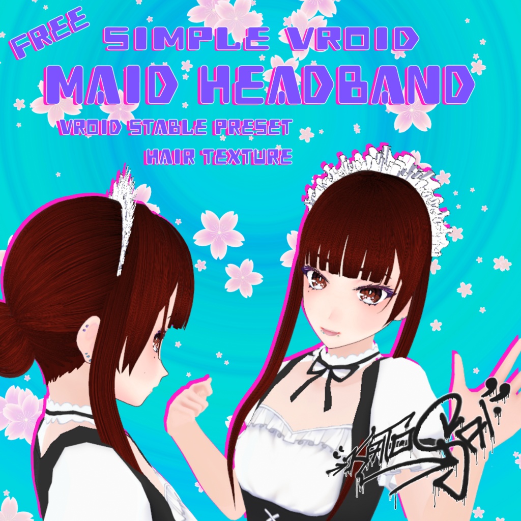 Simple Maid Headband for VRoid (Free)