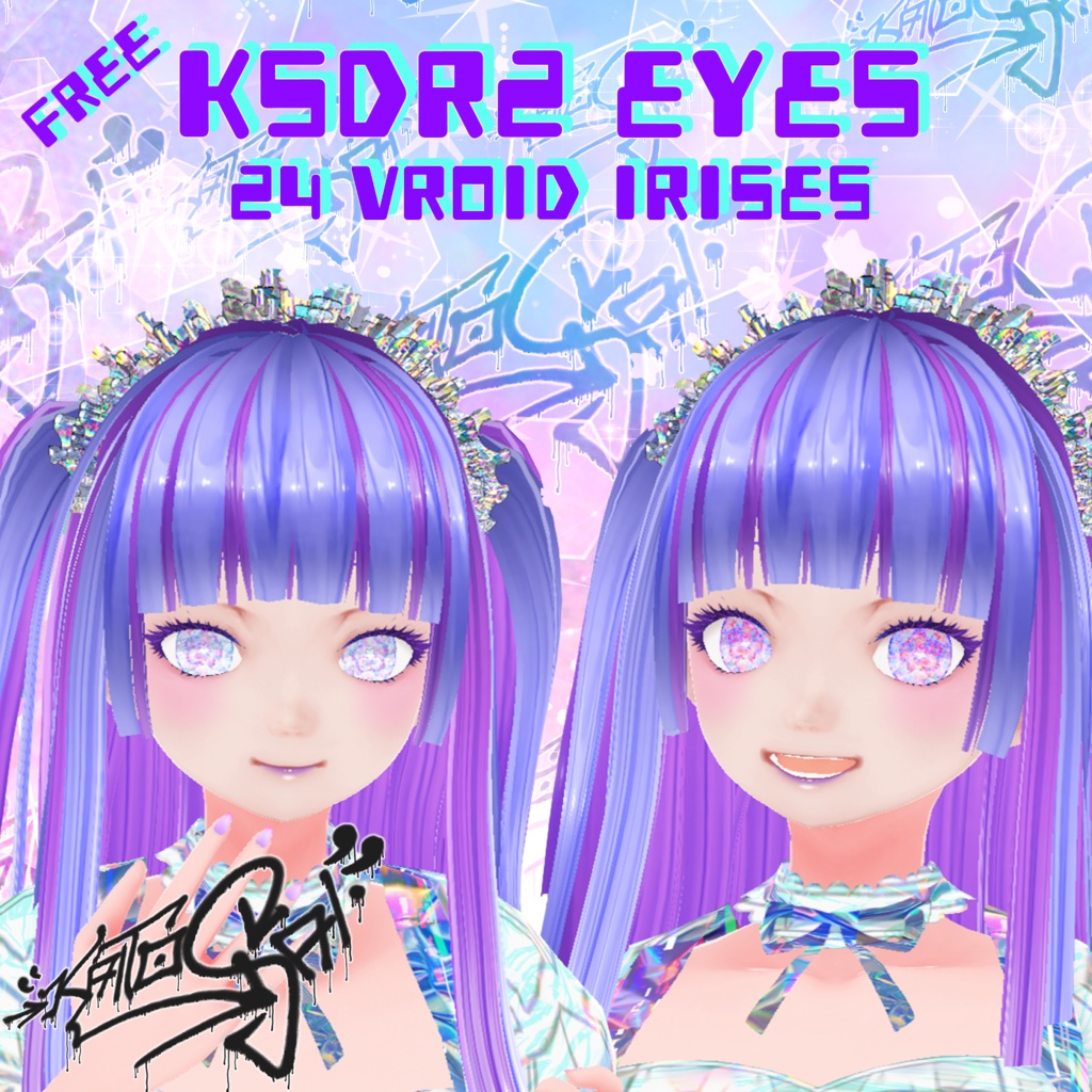 KSDR2 Eyes ♡ Free VRoid Iris Textures b KaitoSai
