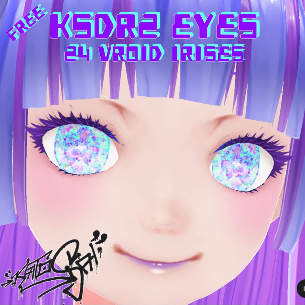 KSDR2 Eyes ♡ Free VRoid Iris Textures b KaitoSai