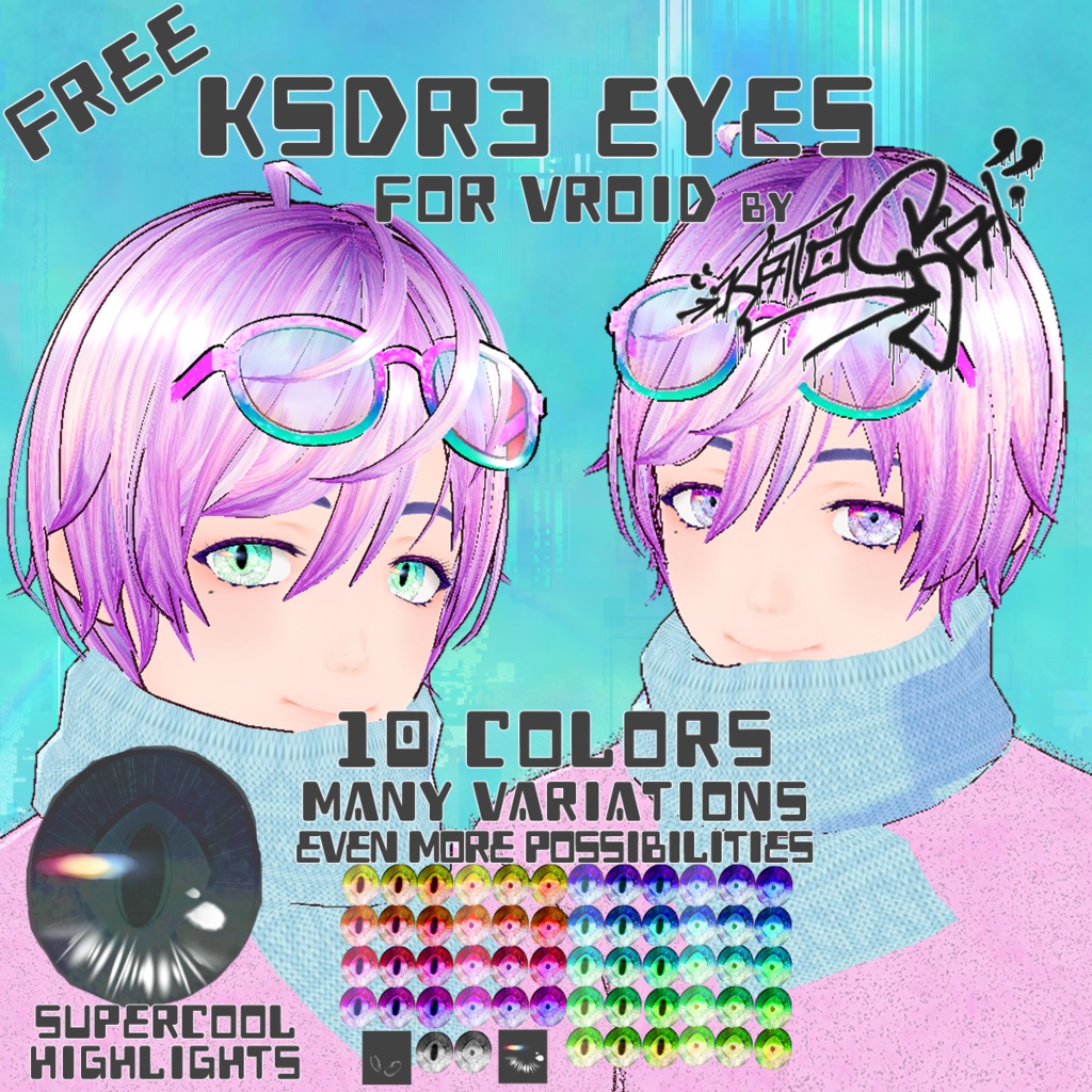 KSDR3 Eyes ♡ Free VRoid Iris Textures by KaitoSai