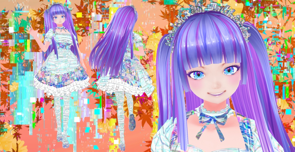 Free Glitch Maid Outfit for VRoid