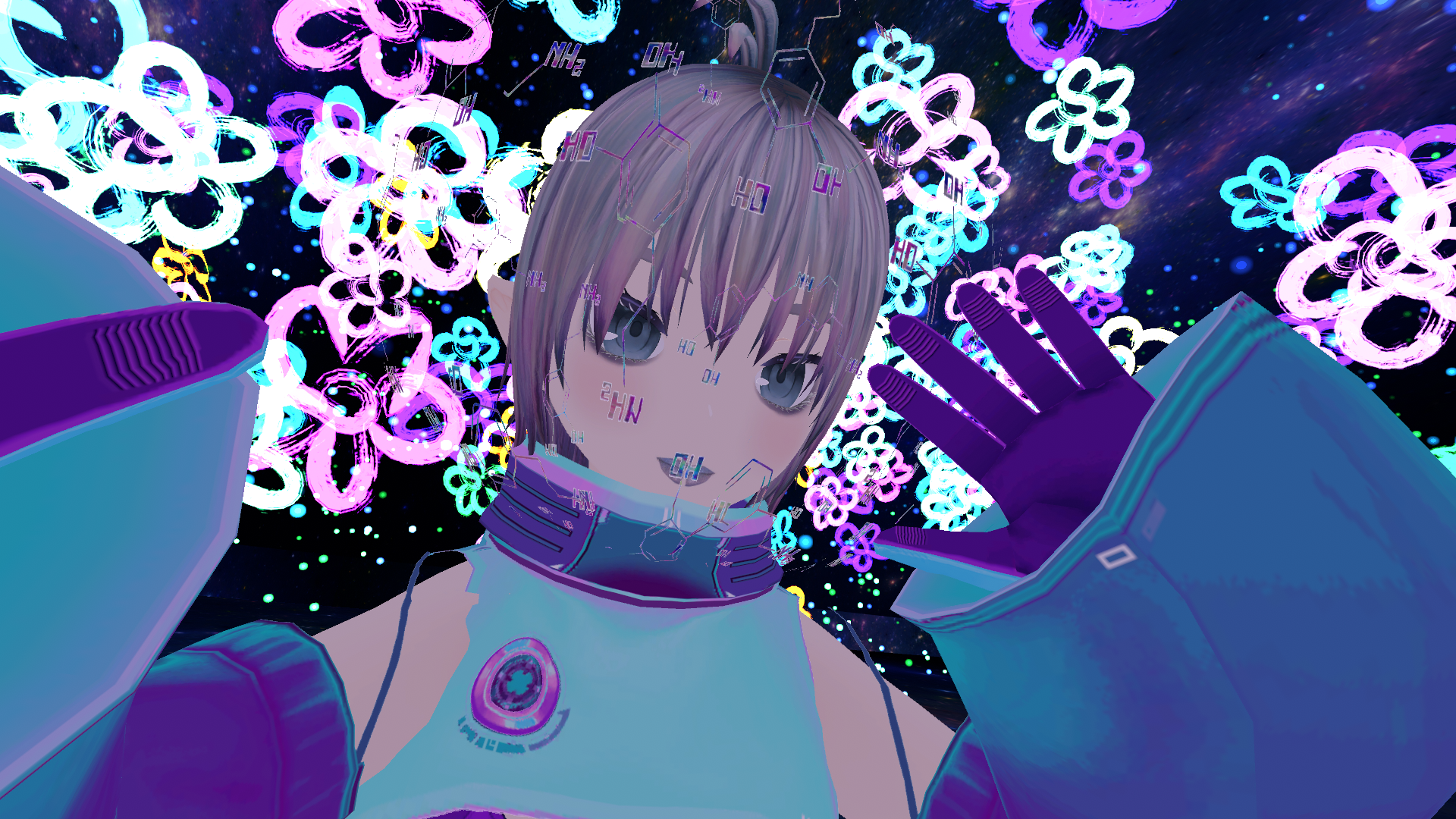 Model R41N for VTuber / VRChat (VRM + .VROID) + Hair Texture Pack ...