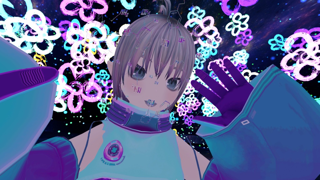 Model R41N for VTuber / VRChat (VRM + .VROID) + Hair Texture Pack - Astro Cyber Elf Babe ☾ VTuber / VRChat (VRM + .VROID) + ヘアテクスチャ パック用モデル R41N - Astro Cyber Elf Babe