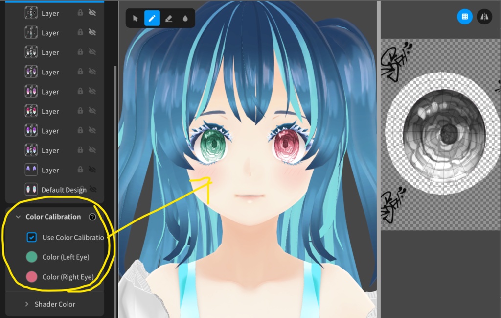 Rose Eyes - Free VRoid Iris Texture