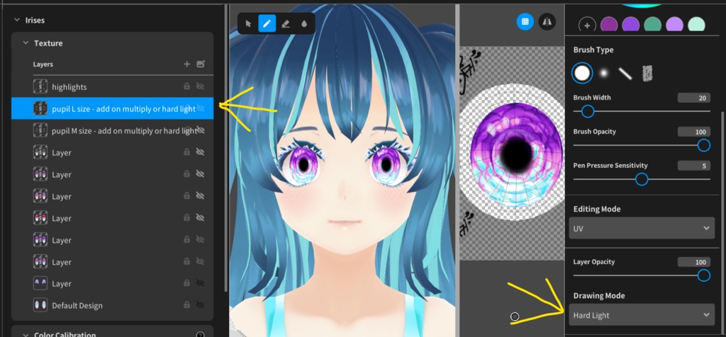 Rose Eyes - Free VRoid Iris Texture