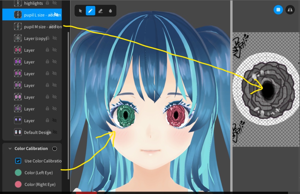 Rose Eyes - Free VRoid Iris Texture