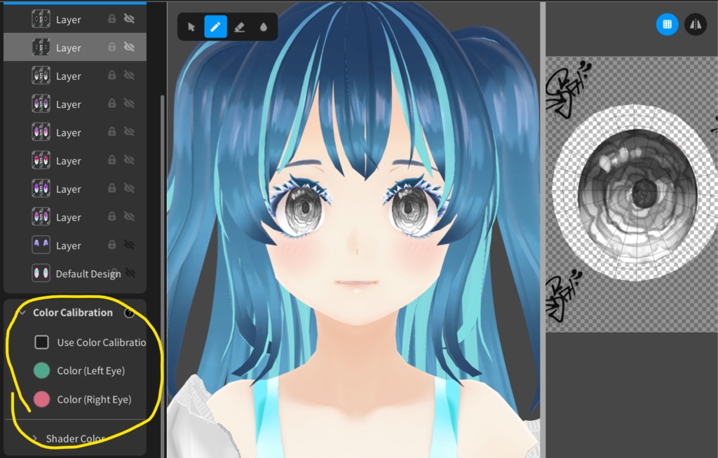 Rose Eyes - Free VRoid Iris Texture
