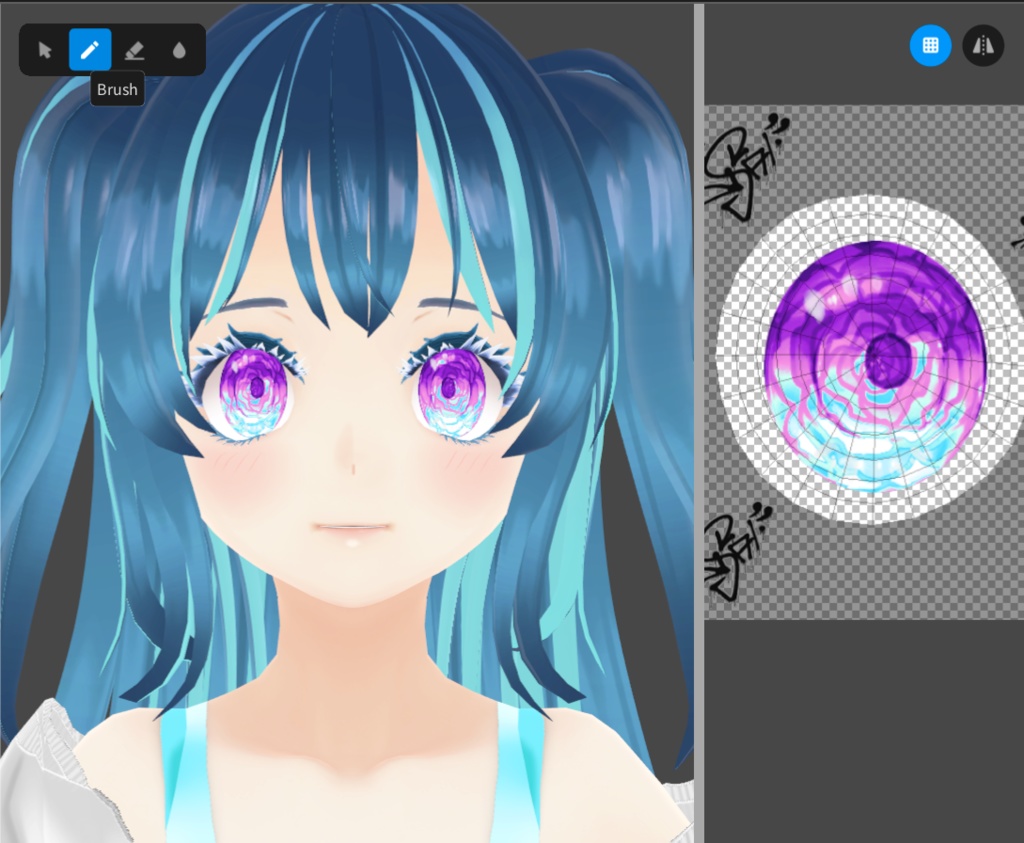 Rose Eyes - Free VRoid Iris Texture