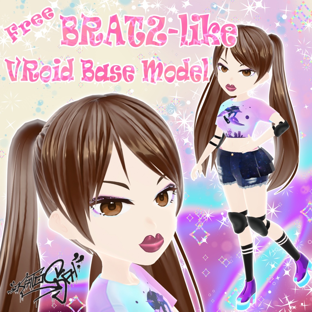 Bratz Doll inspired VRoid Body Base ♡ Bratz DollをイメージしたVRoidボディベース