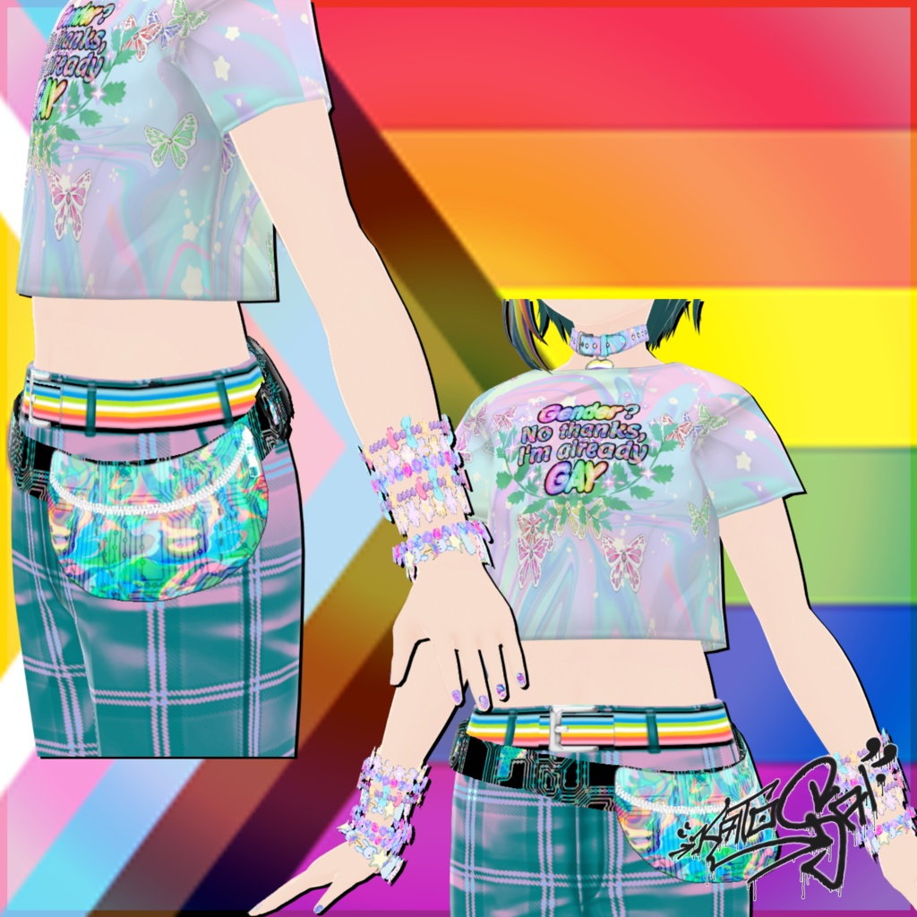 🌈🏳️🌈 Free VRoid Model Base Enbean || 🌈🏳️🌈 無料の VRoid モデルベース "Enbean"