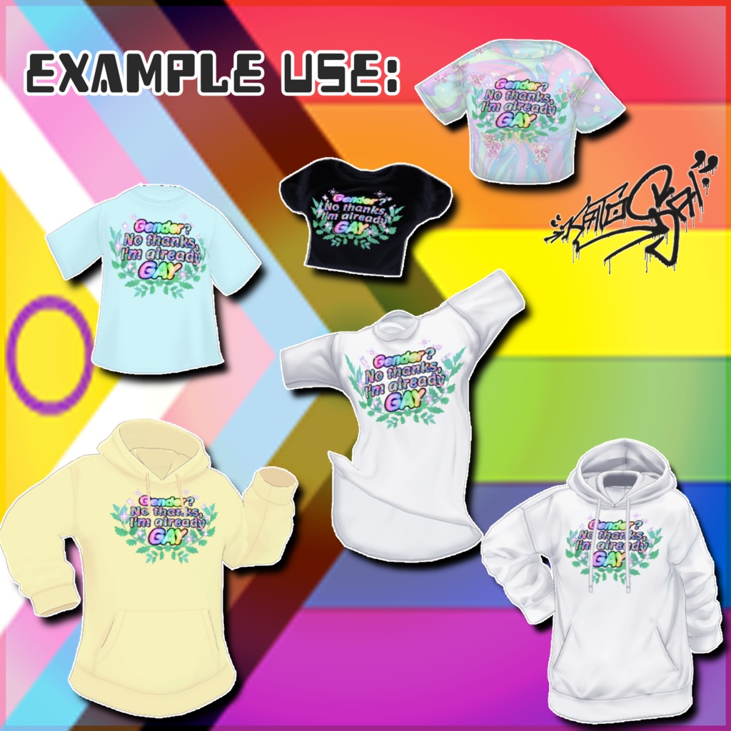🌈 PRIDE Shirt Print 🏳️🌈 (FREE) "Gender? No thanks, I'm already Gay"
