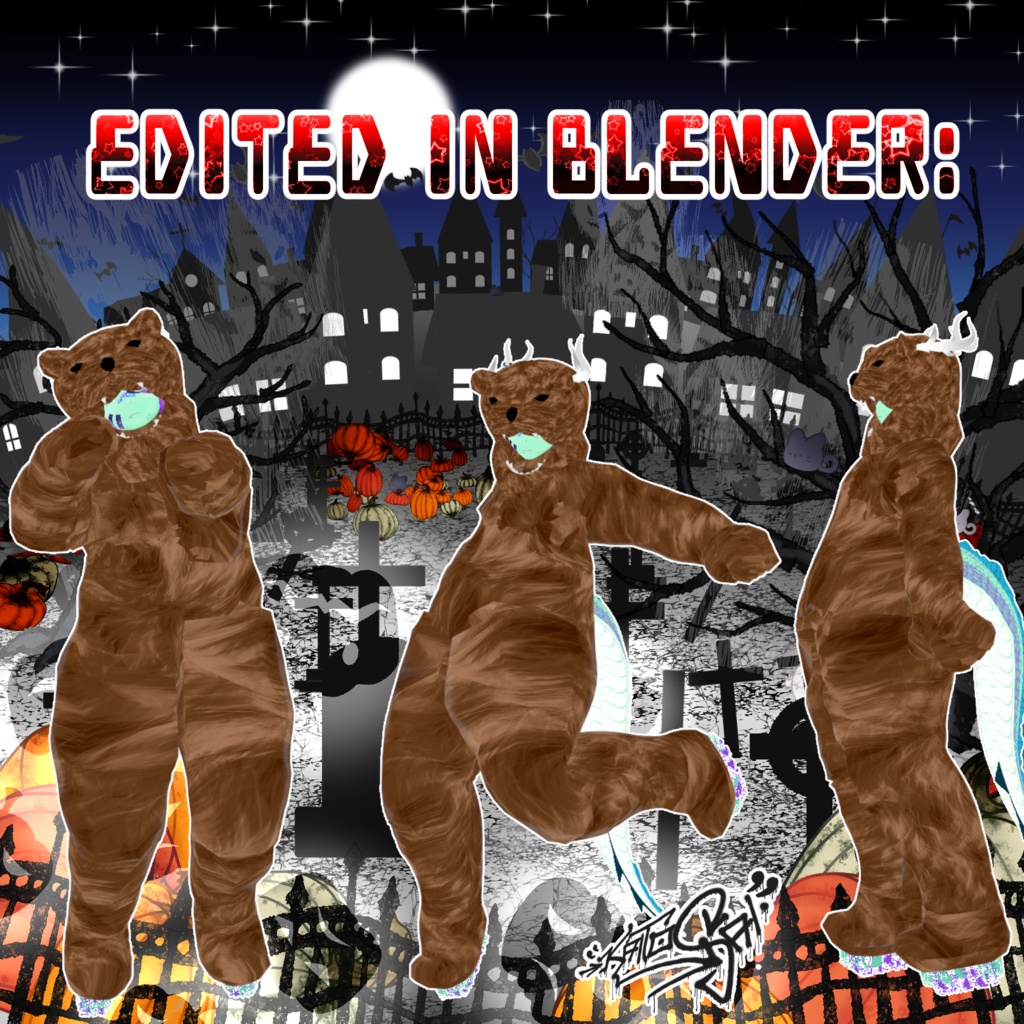 VRoid Bear Costume for Halloween (free) | ハロウィーン用VRoidベアコスチューム(無料)